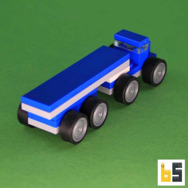 Different views from the micro flatbed truck LEGO® MOC from The Brickworms