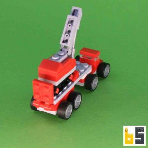 Micro Sattelschlepper mit Raupenkran – Bausatz aus LEGO®-Steinen