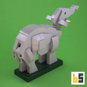 Afrikanischer Elefant – Bausatz aus LEGO®-Steinen