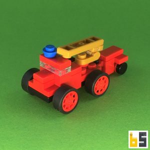 Micro Feuerwehrauto mit Anhänger – Bausatz aus LEGO®-Steinen