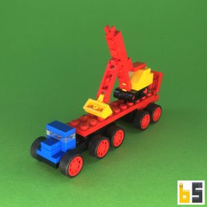 Micro Lkw mit Bagger – Bausatz aus LEGO®-Steinen