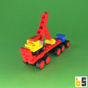 Micro Lkw mit Bagger – Bausatz aus LEGO®-Steinen