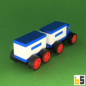 Micro Kühllastzug – Bausatz aus LEGO®-Steinen