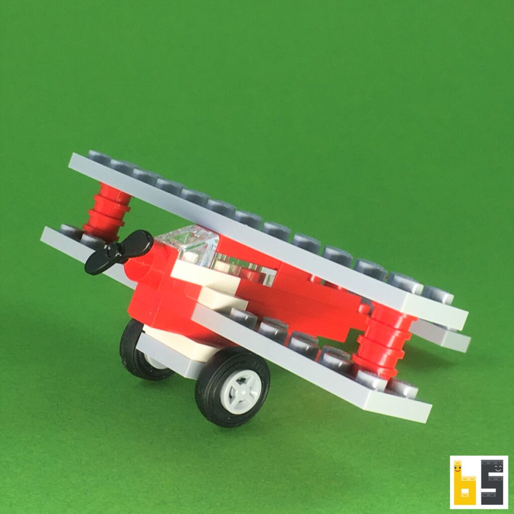 Micro biplane – kit from LEGO® bricks – The Brickworms