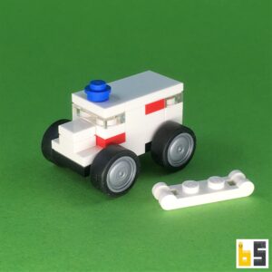 Micro Krankenwagen – Bausatz aus LEGO®-Steinen