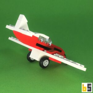 Micro Zweimotoriges Flugzeug – Bausatz aus LEGO®-Steinen