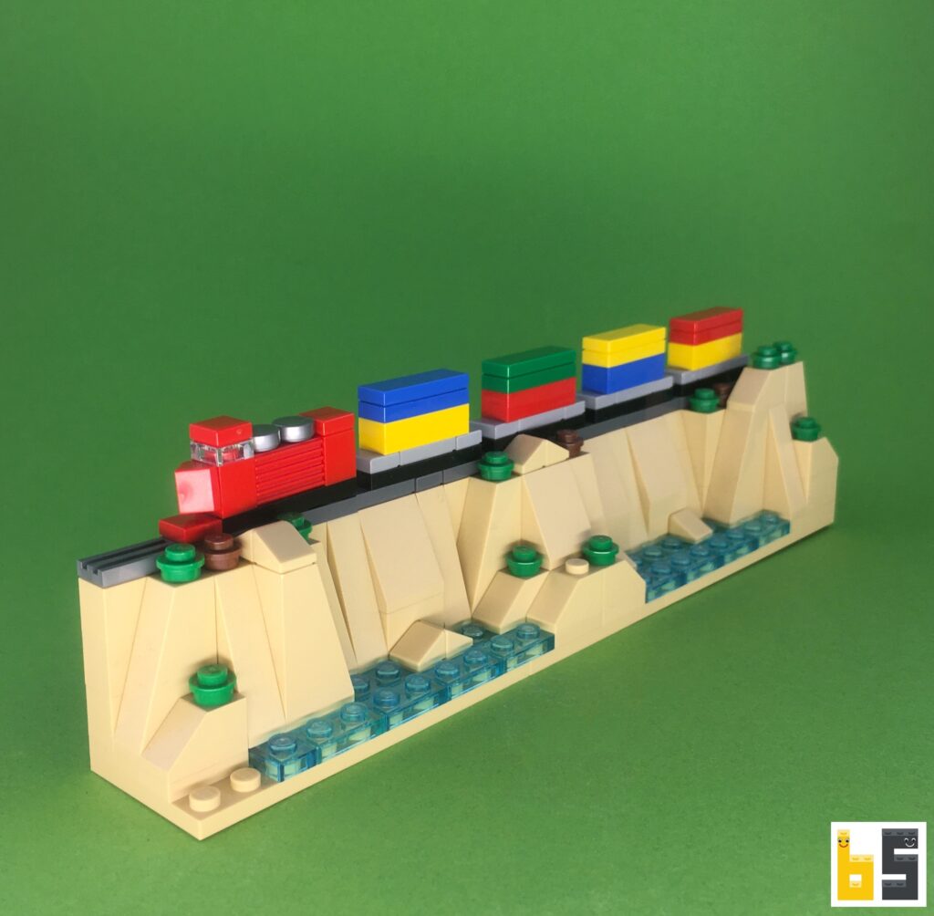 Diesel electric train kit from LEGO bricks The Brickworms